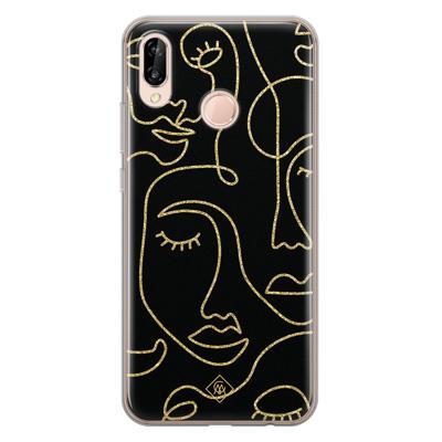 Huawei P20 Lite siliconen hoesje - Abstract faces