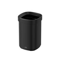 Desq 6112.09 Afvalemmer, 20 liter, metaal, vingerafdrukbestendig, onzichtbare zakbevestiging, zwart