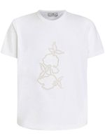 ETRO t-shirt en coton à détails perforés - Blanc