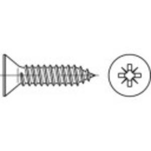 TOOLCRAFT 147778 Verzonken plaatschroeven 6.3 mm 70 mm Kruiskop Pozidriv Staal Galvanisch verzinkt 250 stuk(s)