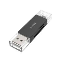 Hama USB-kaartlezer OTG USB-A + USB-C USB 3.2 SD/microSD - thumbnail