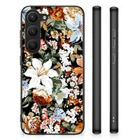 Bloemen Hoesje voor Samsung Galaxy S23 Dark Flowers - thumbnail