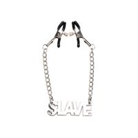 XR Brands Enslaved - Slave Chain with Nipple Clamps - thumbnail