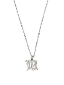 MISBHV small crystal M chain necklace - Argent