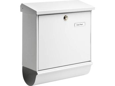 Burg Wächter 32670 COMFORT-Set 91300 W Brievenbus Plaatstaal Wit Sleutelslot