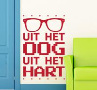 Sticker spreekwoord uit het oog