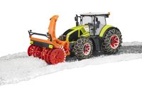 bruder Claas Axion 950 met sneeuwkettingen en sneeuwblazer modelvoertuig 03017 - thumbnail