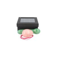 Yoni massage set Roze kwarts / Aventurijn groen - 9,5 cm - groen / roze - M