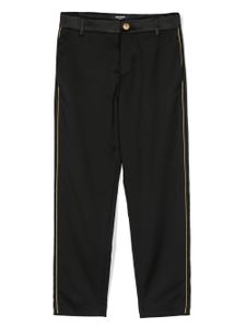 Balmain Kids pantalon en laine vierge à rayures - Noir