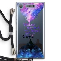 Stars quote: Sony Xperia XZ1 Transparant Hoesje met koord - thumbnail