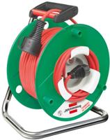 Brennenstuhl 1184748 Kabelhaspel, 25 m, voor de tuin, serie Garant G + Bretec ergonomische handgreep, diameter 24 cm, groen