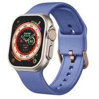 By Qubix - Soft siliconen bandje met gespsluiting - Blauwpaars - Compatible met Apple Watch 38mm / 40mm / 41mm / 42mm - Compatible Apple watch bandjes