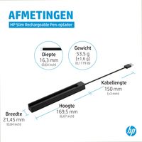 HP Slim Pen Charger Touchpen-laadstation Zwart - thumbnail