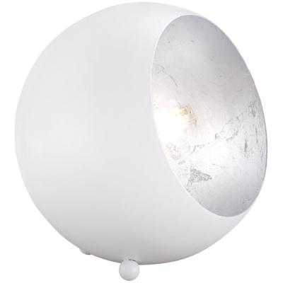 LED Tafellamp - Trion Blinky - E14 Fitting - Rond - Mat Wit - Aluminium