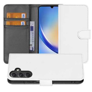 Book Case Telefoonhoesje voor de Samsung Galaxy A24 4G Wit met Pasjeshouder