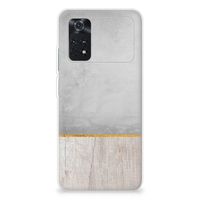 Xiaomi Poco M4 Pro 4G Bumper Hoesje Wood Concrete - thumbnail