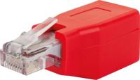 Schwaiger RJ45 Netwerk Adapter CAT 6 [1x RJ45-bus - 1x RJ45-stekker] Rood - thumbnail