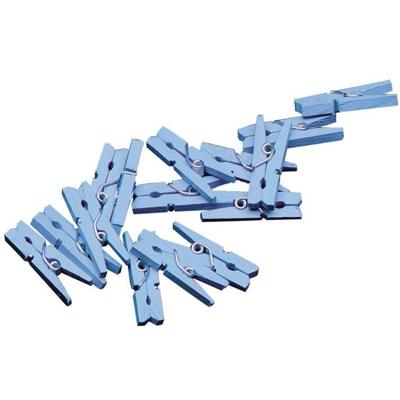Haza Original Miniwasknijperset 2,5 Cm Hout Blauw 20 Stuks