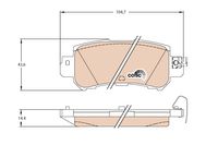 Remblokkenset, schijfrem TRW, u.a. für Mazda