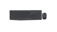 Logitech MK235 RF Wireless QWERTZ Zwitserland zwart - toetsenborden (standaard, draadloos, RF Wireless, QWERTZ, zwart, muis inbegrepen)