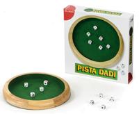 Dal Negro dobbelsteenbak 31,5 cm hout/vilt blank/groen 6 delig