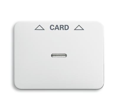 Busch-Jaeger Alpha Exclusive centraalplaat voor kaartschakelaar met opdruk, studiowit Busch-Jaeger Alpha Exclusive centraalplaat voor kaartschakelaar met opdruk, studiowit