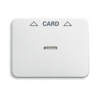 Busch-Jaeger Alpha Exclusive centraalplaat voor kaartschakelaar met opdruk, studiowit