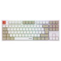 Phoenix Royal Mechanisch QWERTY-toetsenbord met PBT Dual Injectieknoppen, bruine schakelaar, 5 interne lagen, type C-aansluiting, configuratiesoftware (wit)