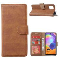 Galaxy Note20 Wallet Case Bruin met Pasjeshouder