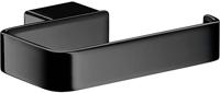emco LOFT Papierhouder zonder deksel, elegante toiletpapierhouder om te schroeven, van aluminium, hoogwaardige wc-rolhouder, mat zwart