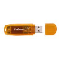 Intenso Rainbow Line USB-stick 64 GB Oranje (transparant) 3502490 USB 2.0 - thumbnail