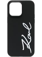 Karl Lagerfeld coque d'iPhone 14 Pro Max à logo imprimé - Noir