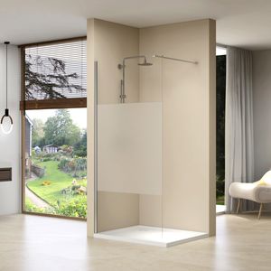 Inloopdouche Van Rijn ST01 100x200 cm 8 mm Met Stabilisatiestang En Middenband Chroom