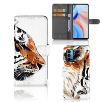 Hoesje OPPO Reno 4 Pro 5G Watercolor Tiger