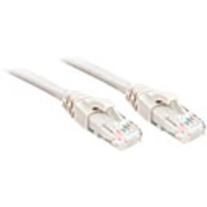 LINDY 48090 RJ45 Netwerkkabel, patchkabel CAT 6 U/UTP 0.30 m Wit 1 stuk(s)