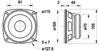 Visaton FR 10 - 8 Ohm 4 inch 10.16 cm Breedband-luidspreker 30 W 8 Ω Inbouwluidspreker - thumbnail