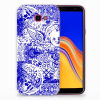 Silicone Back Case Samsung Galaxy J4 Plus (2018) Angel Skull Blauw - thumbnail