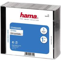 Hama 00044744 CD-hoes 1 CD/DVD/Blu-Ray Transparant, Zwart Polystereen 5 stuk(s) - thumbnail