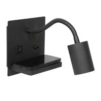 Steinhauer Bedlamp zwart Upround met oplader en usb 3654ZW - thumbnail