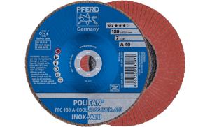 PFERD 67754185 PFC 180 A-COOL 40 SG INOX+ALU Lamellenschijf Diameter 180 mm Boordiameter 22.23 mm Aluminium, Non-ferrometaal, RVS 10 stuk(s)