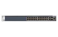 Netgear GSM4328S-100NES stapelbare switch M4300-28G (24 poorten 1 GB, 2 poorten 10GBASE-T en 2 SFP+-poorten)