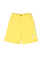 Neil Barrett Kids short à logo réfléchissant - Jaune