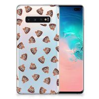 TPU bumper voor Samsung Galaxy S10 Plus Poep Emojis - thumbnail