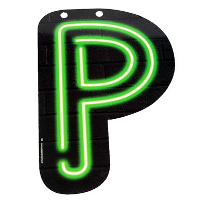 NEON letter P
