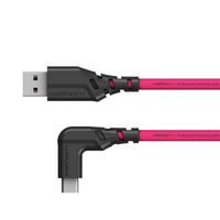 Mathorn Tethering kabel USB-A naar USB-C Right angle Magenta 2m - thumbnail