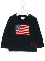 Ralph Lauren Kids pull à logo - Bleu - thumbnail