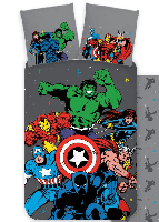 Marvel Avengers Dekbedovertrek Team grijs - 140 x 200 cm - 70 x 90 cm - thumbnail