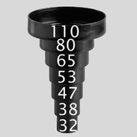 Ubbink meervoudig verloopstuk ventilatiedakdoorvoer Ø110-Ø80-Ø65-Ø53-Ø47-Ø38-Ø32mm zwart 0530226