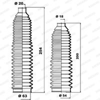 Stuurhoes, stuureenheid MOOG, Inbouwplaats: Vooras links en rechts, u.a. für Audi