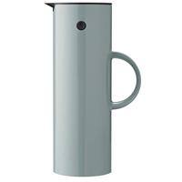 Stelton Thermoskan EM77 Dubbelwandige thermoskan voor warme/koude dranken, thee- en koffiepot met glazen inzetstuk, magneetsluiting, schroefdeksel, vintage design, 1 liter, Dusty Green